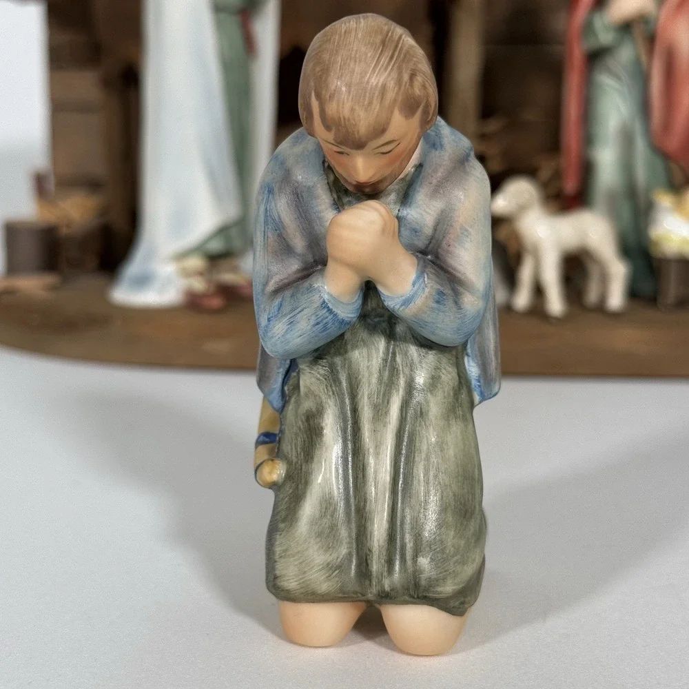 Vintage Goebel Hummel Nativity Set West Germany Porcelain Figurines with Stable